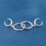 Silver Moon Crescent Hoop Earrings, 925 Sterling, thumbnail 4 of 7