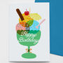 Ice Cream Birthday Card, thumbnail 1 of 2