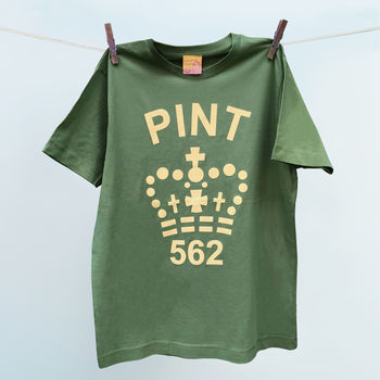 Single Pint Top Tshirt In A Range Of 11 Colours, 3 of 11