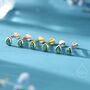 Sterling Silver Emerald Green Cz Droplet Earrings, thumbnail 1 of 12
