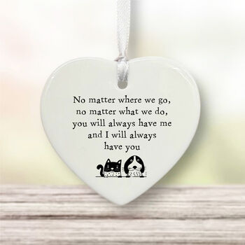 Personalised Porcelain Heart You Will Always Have Me Friend Keepsake, 2 of 2