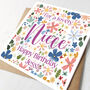 Personalised Birthday Card For Niece, thumbnail 2 of 3