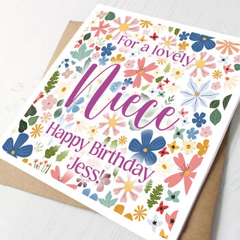 Personalised Birthday Card For Niece, 2 of 3