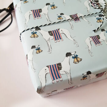 Festive Whippets Christmas Wrapping Paper, 2 of 3