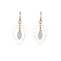 Gold Plated Geometric And White Opal Earrings, thumbnail 7 of 7