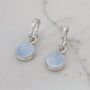 The Circle Blue Opal Earrings, Silver, thumbnail 1 of 6
