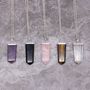 Amethyst Pencil Point Silver Plated Necklace, thumbnail 6 of 8