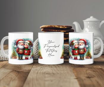 Personalised Mr And Mrs Santa Claus Christmas Mug B, 2 of 2