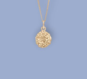 Tiny Marigold Necklace In 18ct Gold Plated Silver, 3 of 12