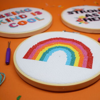Super Rainbow Cross Stitch Craft Kit, 2 of 3