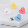 Semicolon Heart Pin Badge, thumbnail 2 of 7