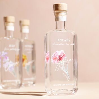 Personalised 20cl Birth Flower Gin, 5 of 9