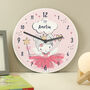 Personalised Princess Ballerina Kids Clock, thumbnail 1 of 4