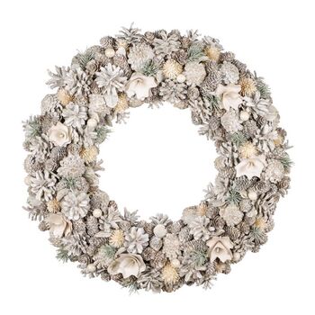Large Winter Snowdrop Deluxe Wreath, 2 of 4