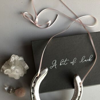 Personalised Plain Silver Lucky Wedding Horseshoe, 11 of 12
