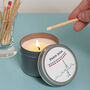 Paris Summer Sports Tin Candle, thumbnail 1 of 2