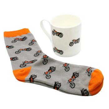 Motorbike Mug And Sock Gift Set, 3 of 5