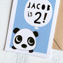 Panda Kids Birthday Card 4th, 5th, 6th, 7th, 8th, 9th, thumbnail 3 of 4