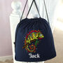 Personalised Chameleon Drawstring Pe Kit Bag, thumbnail 4 of 5