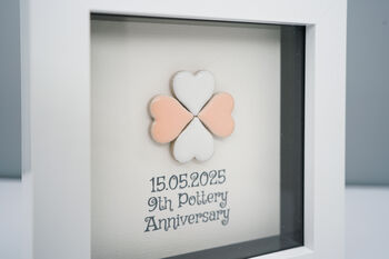 Personalised 9th Pottery Anniversary Frame Gift, 4 of 5