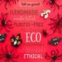 Spooky Spiderweb Fair Trade Handmade Halloween Felt, thumbnail 7 of 10