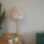 Watercolour Floral Lampshade Blues Yellows Handmade Fabric Drum Lamp Shade Table Floor Or Ceiling Pendant, thumbnail 2 of 10