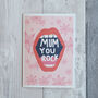 Mum You Rock Mother's Day Card, thumbnail 3 of 5