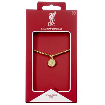 Liverpool Football Club Ball Bead Bracelet With Crest Charm, 2 of 2