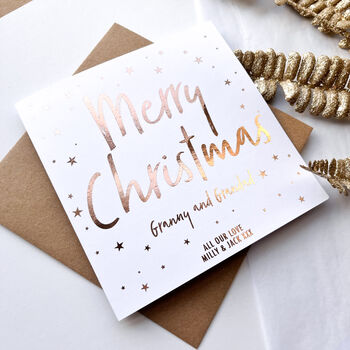 Christmas Card For Nana And Grandpa | Personalised, 2 of 5