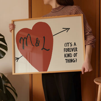 It’s A Forever Kind Of Thing Personalised Heart Print, 9 of 10