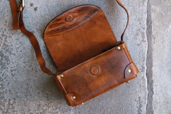 Small Leather Crossbody Bag Brown, 12 of 12