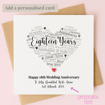 Personalised 18th Porcelain Anniversary Plant Pot, 5 of 6