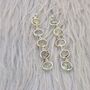 Green Amethyst Drop Silver Earrings, thumbnail 4 of 6