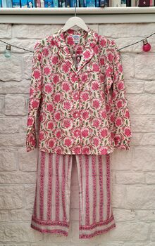 Hand Block Printed Cotton Pyjama Set, 12 of 12