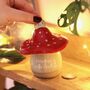 Personalised Message Ceramic Toadstool Money Box, thumbnail 1 of 6