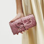Embroidered Bee Jewellery Roll In Rose Pink, thumbnail 2 of 7