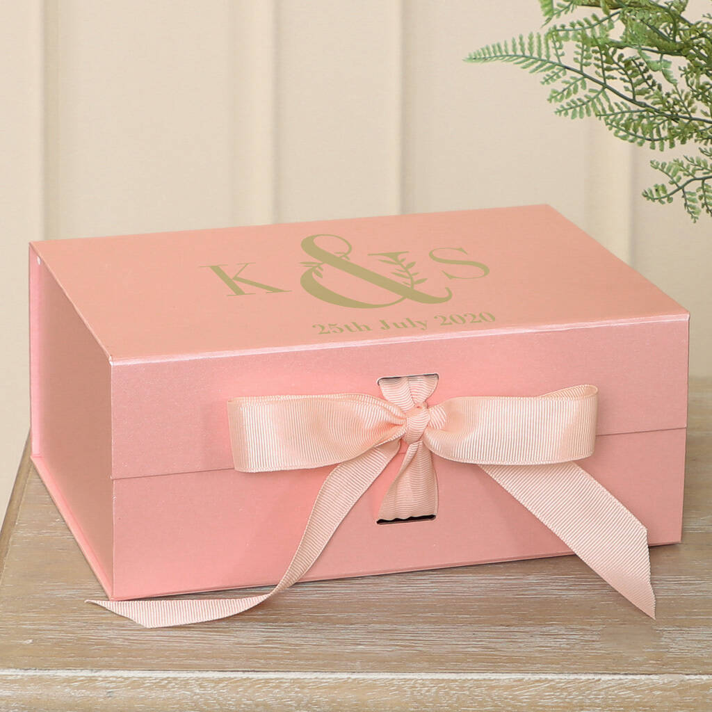 Personalised Blush Pink Wedding T Box By Dibor