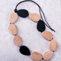 Statement Geometric Wooden Bead Necklace, thumbnail 1 of 2