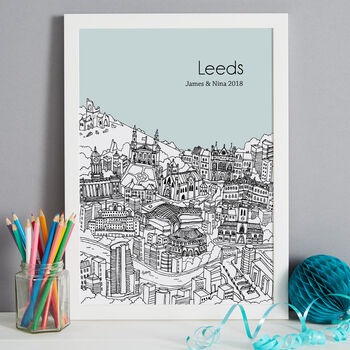 Personalised Leeds Print, 4 of 10