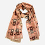 Love Heart Gingham Winter Scarf In Pale Pinks, thumbnail 1 of 4