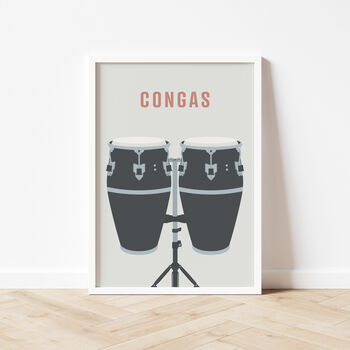 Conga Drum Print | Percussion Music Poster, 2 of 9