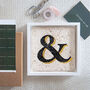Personalised Handmade Gold Letter Framed Stone Tile, thumbnail 8 of 9