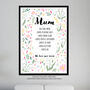 May Lily Birth Flower Positive Affirmations Gift For Mum Print, thumbnail 4 of 8