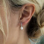 Silver Spiral And Pearl Earrings, thumbnail 1 of 3