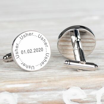 Personalised Wedding Cufflinks For The Usher, 2 of 2