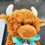 Star Of Wonder Christmas Scottish Highland Cow Soft Toy, thumbnail 4 of 7