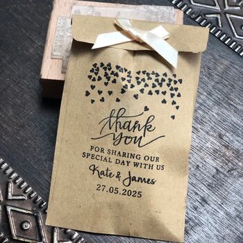 Hearts Design Wedding Favour Stamp, 4 of 4
