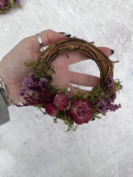 Mini Spring Time Dried Flower Wreath, 2 of 5