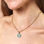 Semi Precious Pendant Necklace In Gold, thumbnail 4 of 6