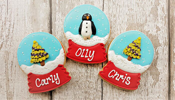 Personalised Snowglobe Christmas Cookie Letterbox Gift, 4 of 5